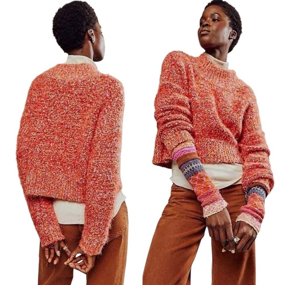 NEW Free People Stardust Crop Super Soft Red
Pullover Sweater Women Size Small - Picture 8 of 13